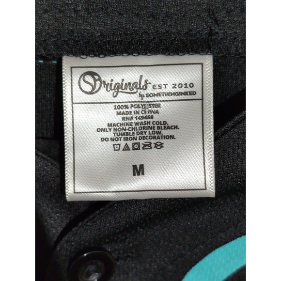 Arizona Diamondbacks AZ DBacks Teal Black Serpientes Jersey Baseball M - Picture 4 of 4